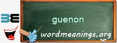 WordMeaning blackboard for guenon